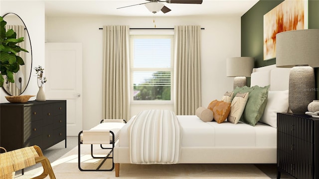 8770 Linked Dr, New Port Richey, FL 34655 - carpeted bedroom with ceiling fan