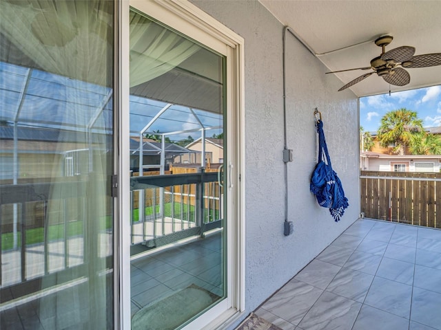 1102 Goshen Rd, Tarpon Springs, FL 34689 - balcony featuring ceiling fan