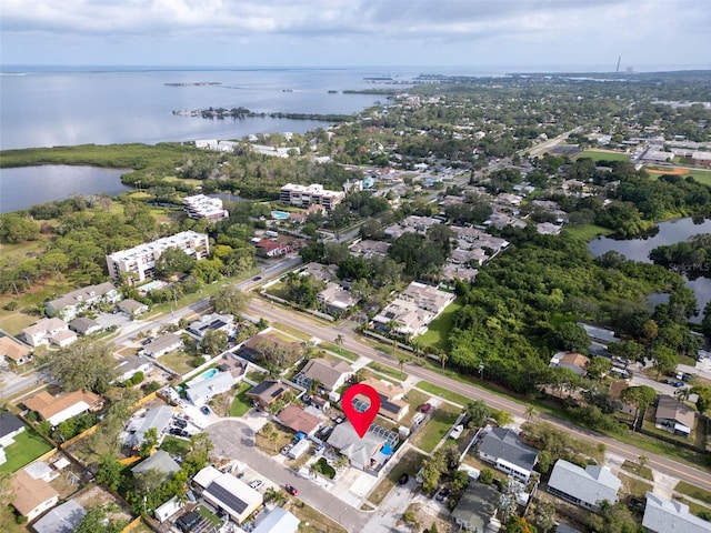 1102 Goshen Rd, Tarpon Springs, FL 34689 - aerial view of property and surrounding area featuring a nearby body of water and nearby suburban area