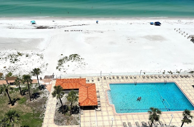 880 Mandalay Ave Unit C1103, Clearwater Beach, FL 33767 - aerial view of a pool and unending shoreline