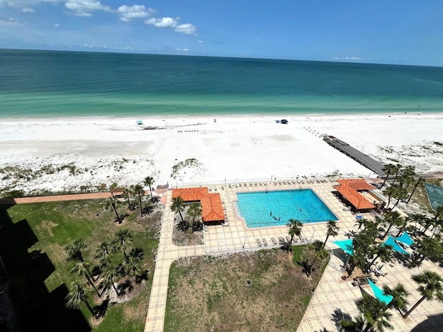 880 Mandalay Ave Unit C1103, Clearwater Beach, FL 33767 - drone / aerial view of a pool and expansive coastline