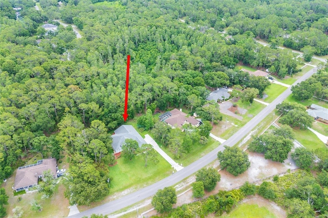 8444 Shenandoah Run, Wesley Chapel, FL 33544 - aerial view of property and surrounding area featuring a heavily wooded area