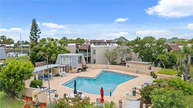 1028 Apollo Beach Blvd Unit 203, Apollo Beach, FL 33572 - community pool with a patio area and a residential view