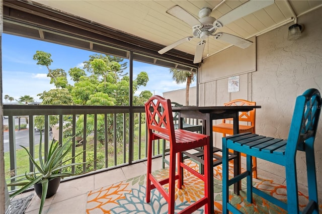 1028 Apollo Beach Blvd Unit 203, Apollo Beach, FL 33572 - sunroom / solarium featuring a ceiling fan