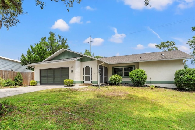 3956 N Tamarisk Pt, Beverly Hills, FL 34465 - ranch-style house with stucco siding, a garage, and driveway