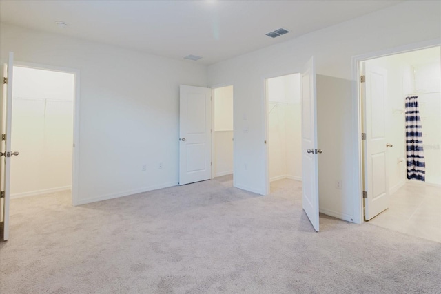 11054 Crescent Deer Dr, Land O Lakes, FL 34638 - unfurnished bedroom with a walk in closet, a closet, and carpet floors