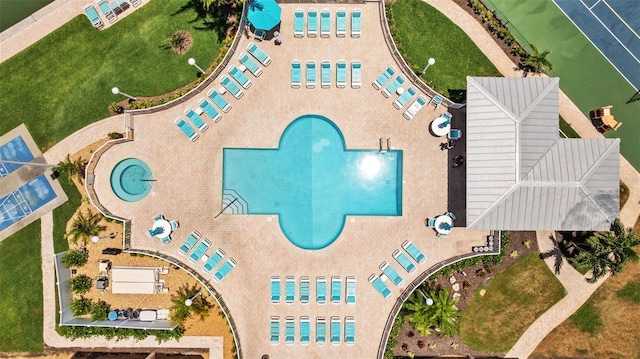 5445 Gulf Blvd Unit 210, St Pete Beach, FL 33706 - aerial view of a pool