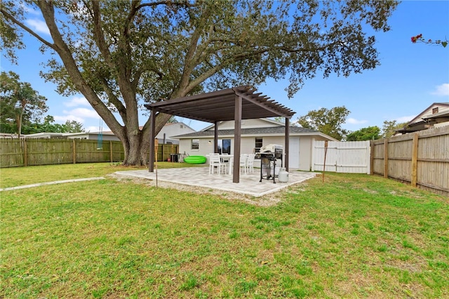 12529 Mondragon Dr, Tampa, FL 33625 - view of yard featuring a patio and a pergola