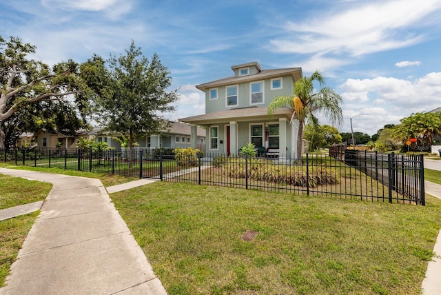 4301 5th Ave N, Saint Petersburg, FL 33713 - american foursquare style home featuring stucco siding and covered porch