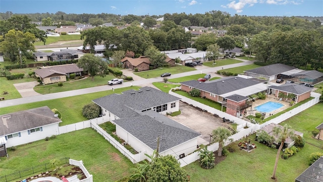 629 Orange Valley Ln, Lakeland, FL 33813 - aerial view of residential area with a pool