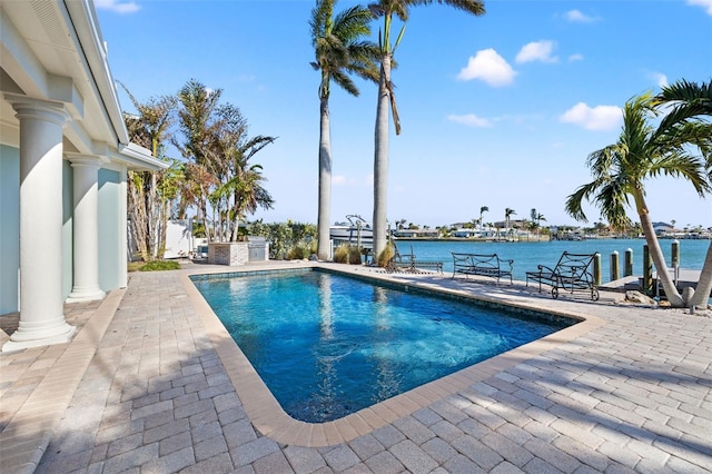 17077 Dolphin Dr, North Redington Beach, FL 33708 - swimming pool with a patio and a water view