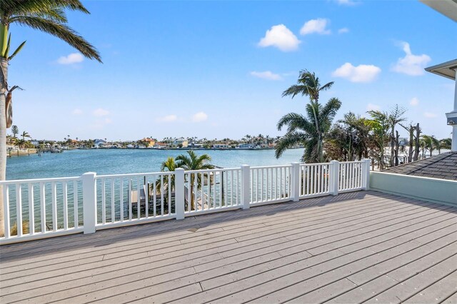 17077 Dolphin Dr, North Redington Beach, FL 33708 - deck featuring a water view
