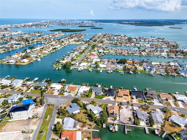 11465 7th St E, Treasure Island, FL 33706 - aerial overview of property's location with a large body of water and nearby suburban area