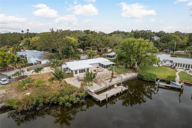 12 Bayou Ln, Palm Harbor, FL 34683 - view from above of property featuring a large body of water