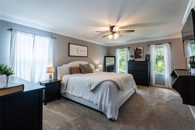 12208 Mcmullen Loop, Riverview, FL 33569 - carpeted bedroom with ornamental molding and a ceiling fan