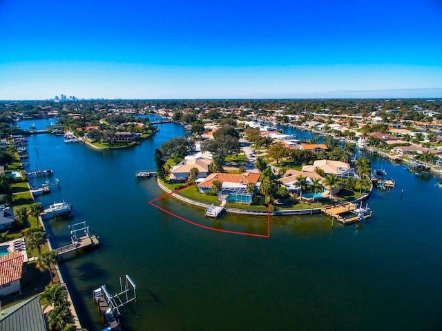 2096 Massachusetts Ave NE, Saint Petersburg, FL 33703 - aerial perspective of suburban area featuring a nearby body of water