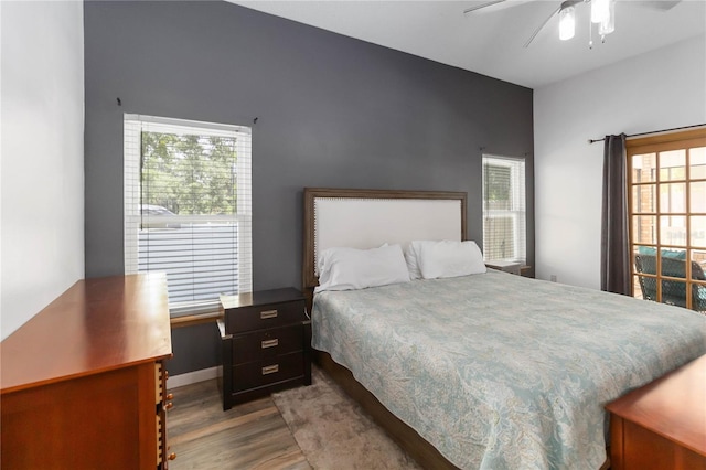 722 Swaying Palm Dr, Apopka, FL 32712 - bedroom with wood finished floors and a ceiling fan