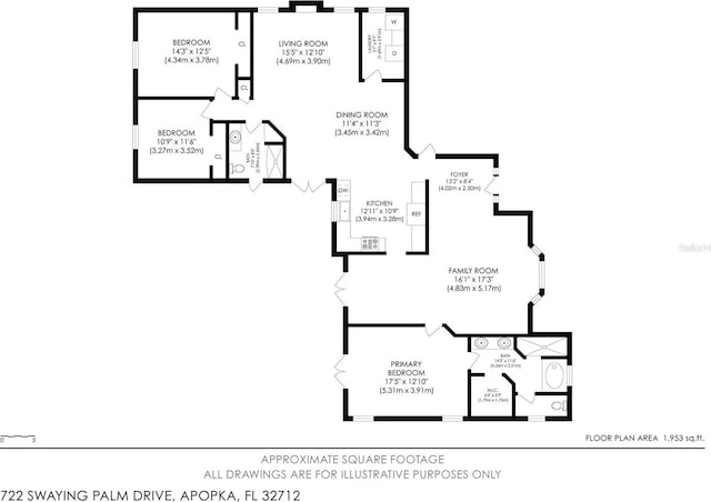 722 Swaying Palm Dr, Apopka, FL 32712 - view of property floor plan