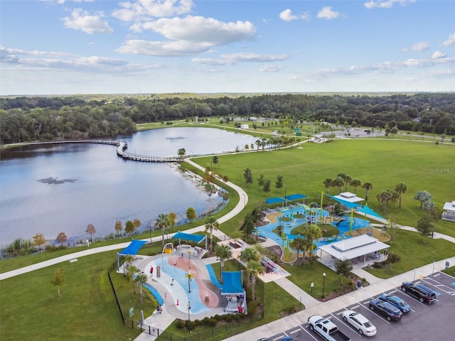 13612 S Village Dr Unit 5201, Tampa, FL 33618 - bird's eye view of a large body of water and a community park