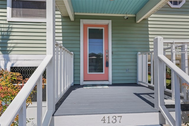 4137 Des Prez Ct, Hernando Beach, FL 34607 - doorway to property featuring a deck