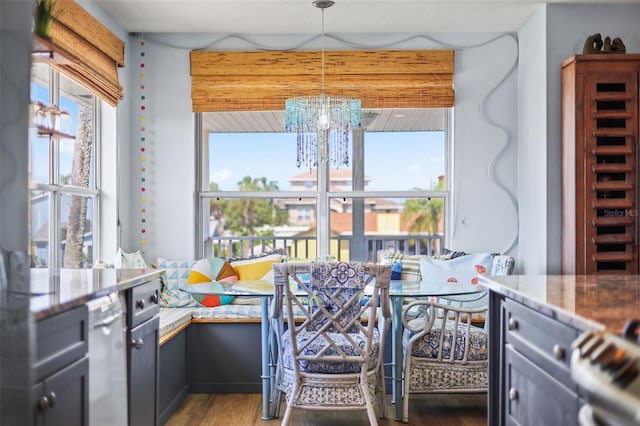 4137 Des Prez Ct, Hernando Beach, FL 34607 - dining space with breakfast area and wood finished floors