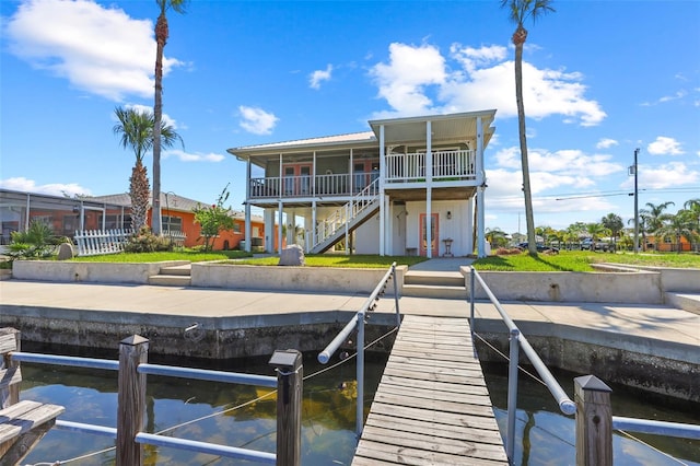 4137 Des Prez Ct, Hernando Beach, FL 34607 - dock area with stairs