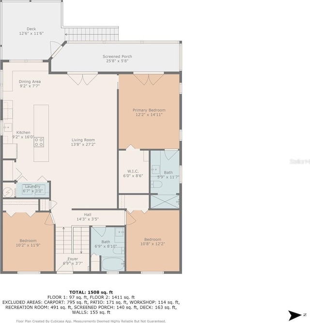 4137 Des Prez Ct, Hernando Beach, FL 34607 - home floor plan
