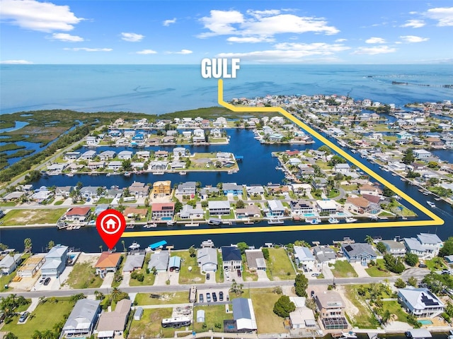 4137 Des Prez Ct, Hernando Beach, FL 34607 - aerial view of property and surrounding area featuring a nearby body of water and nearby suburban area