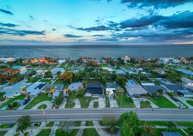 3947 Overlook Dr NE, Saint Petersburg, FL 33703 - aerial view at dusk of a residential view and a water view