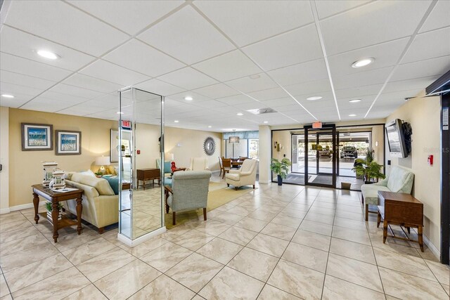 1651 Sand Key Estates Ct Unit 54, Clearwater Beach, FL 33767 - lobby with recessed lighting and a paneled ceiling