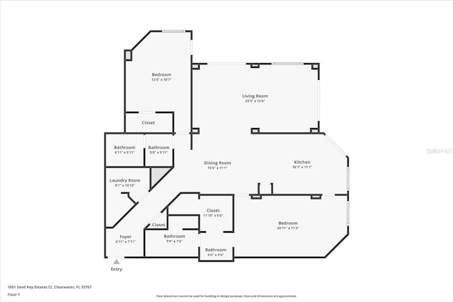 1651 Sand Key Estates Ct Unit 54, Clearwater Beach, FL 33767 - room layout