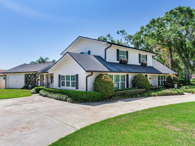 3724 Fawn Grove Ct, Land O Lakes, FL 34639 - traditional-style home featuring a front lawn, driveway, and brick siding