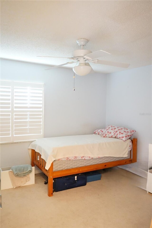 413 Lake Point Ct Unit 4B, Sun City Center, FL 33573 - bedroom with carpet floors and ceiling fan