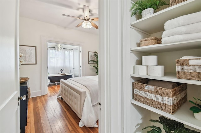 848 9th Ave S, Saint Petersburg, FL 33701 - bedroom with wood-type flooring and a ceiling fan