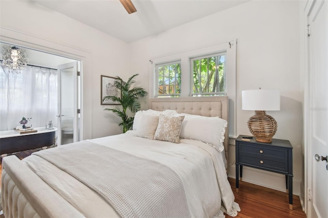 848 9th Ave S, Saint Petersburg, FL 33701 - bedroom with wood finished floors and a ceiling fan