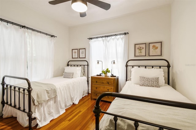 848 9th Ave S, Saint Petersburg, FL 33701 - bedroom with wood finished floors and a ceiling fan