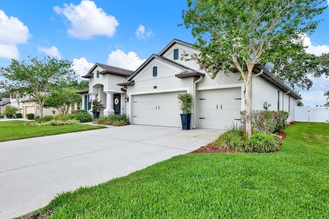 679 Challice Dr, Spring Hill, FL 34609 - view of front facade featuring concrete driveway, an attached garage, and stucco siding