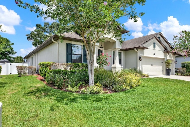 679 Challice Dr, Spring Hill, FL 34609 - view of front of property featuring stucco siding, driveway, a garage, and roof with shingles