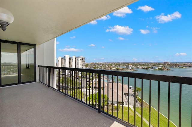 9425 Blind Pass Rd Unit 1008, St Pete Beach, FL 33706 - balcony with a water view and a city view