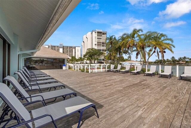 9425 Blind Pass Rd Unit 1008, St Pete Beach, FL 33706 - view of wooden deck