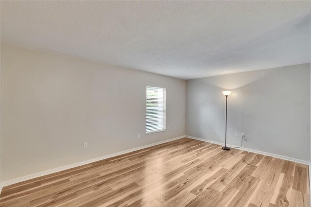 125 Picardy Villa Cir Unit 100, Brandon, FL 33510 - unfurnished room with light wood-type flooring, baseboards, and a textured ceiling