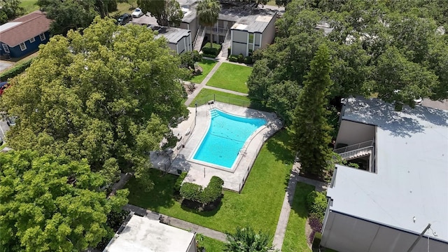 125 Picardy Villa Cir Unit 100, Brandon, FL 33510 - drone / aerial view of a pool