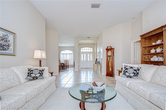 4304 Place Le Manes, Lutz, FL 33558 - living area with light tile patterned floors and baseboards