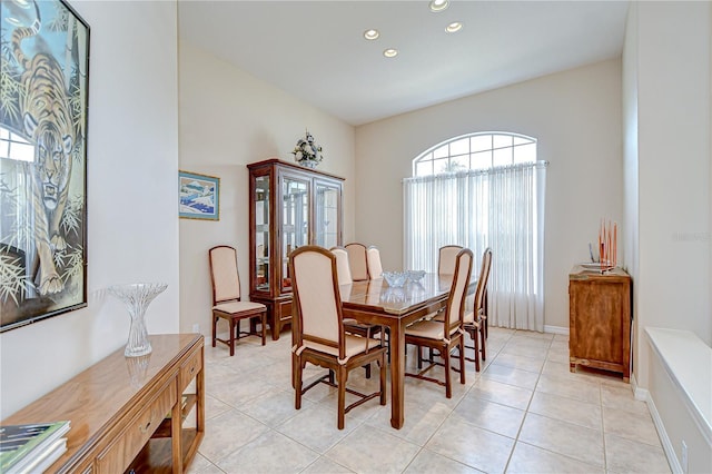 4304 Place Le Manes, Lutz, FL 33558 - dining space featuring recessed lighting and light tile patterned flooring