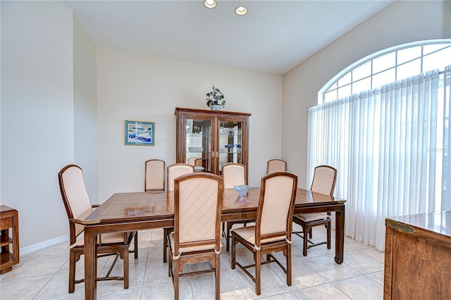 4304 Place Le Manes, Lutz, FL 33558 - dining area with light tile patterned flooring, recessed lighting, and baseboards