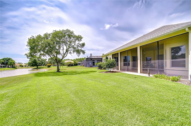 4304 Place Le Manes, Lutz, FL 33558 - view of green lawn featuring a sunroom