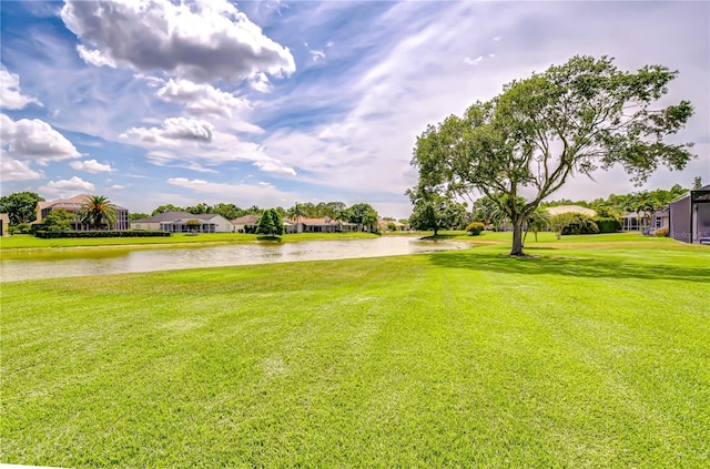4304 Place Le Manes, Lutz, FL 33558 - view of grassy yard featuring a water view and a residential view