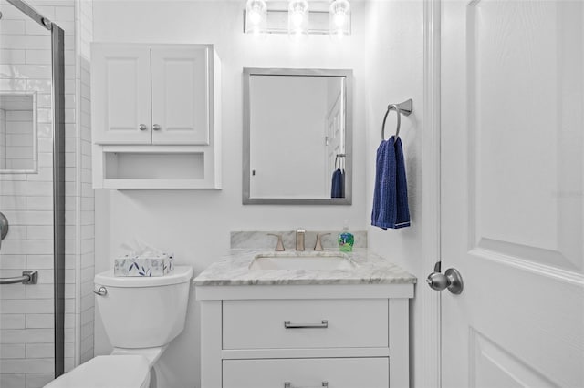 4505 Anaconda Dr, New Port Richey, FL 34655 - full bathroom featuring vanity, toilet, and tiled shower