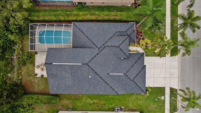 4505 Anaconda Dr, New Port Richey, FL 34655 - view from above of property with a pool area