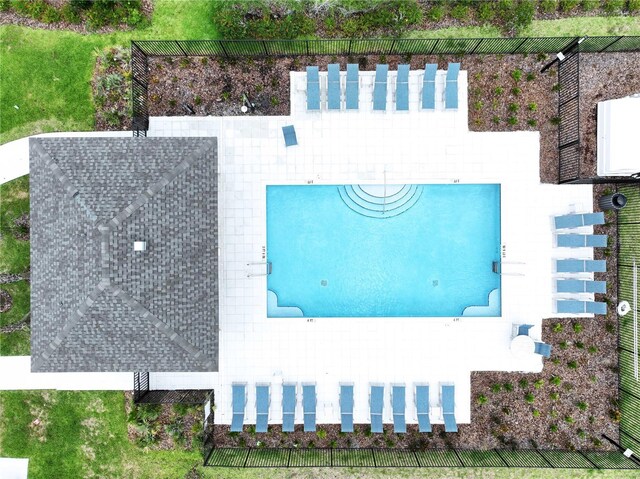 32451 Limitless Pl, Wesley Chapel, FL 33545 - drone / aerial view of a pool area